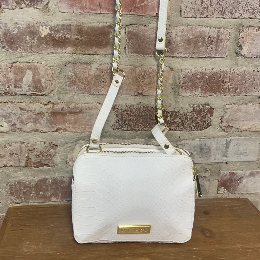 Olivia + Joy white crossbody purse bag